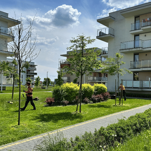 Utrzymanie terenów zewnętrznych osiedla – sprzątanie wspólnot mieszkaniowych Lublinz