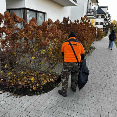 Sprzątanie osiedli i wspólnot – usuwanie liści z chodników i rabat, Velvet Sprzątanie Lublin
